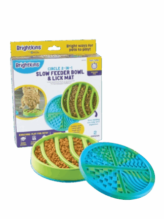 Miska Spowalniająca Jedzenie 2w1 Brightkins Circle – Antystresowy Zestaw: Slow Feeder & Mata do Lizania (Lick Mat)