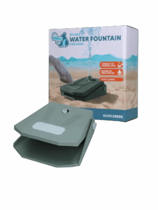 Splash Water Fountain - Oliwkowa – Interaktywna Fontanna Ogrodowa dla Psa