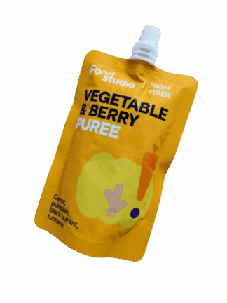 Roślinne Purée Superfood – Marchew, Dynia, Porzeczka i Kurkuma | Zdrowy Topper 150 ml