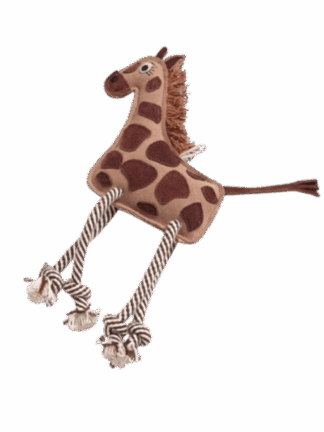 Gerald the Giraffe  ekologiczna zabawka dla psa z naturalnej juty i zamszu