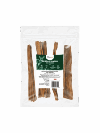 Naturalny gryzak ze skóry sarny – długie żucie, zdrowe zęby i wsparcie stawów, 100 g
