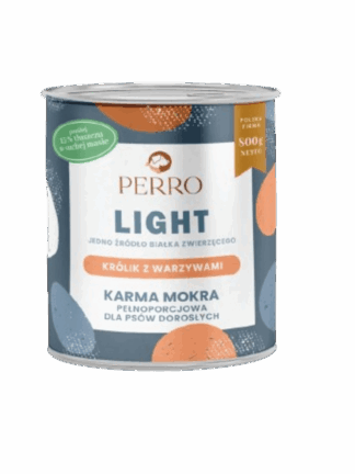 LIGHT Królik z warzywami – monobiałkowa formuła dla psów dorosłych 800 g