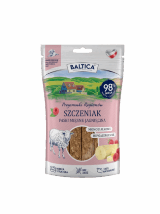 Mięsne Paski dla Szczeniaka Jagnięcina z Bananem 90 g