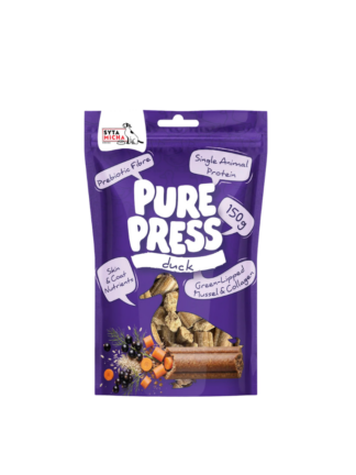 Pure Press Duck – Bezzbożowe Przysmaki z Kaczki Tłoczone na Zimno 150 g