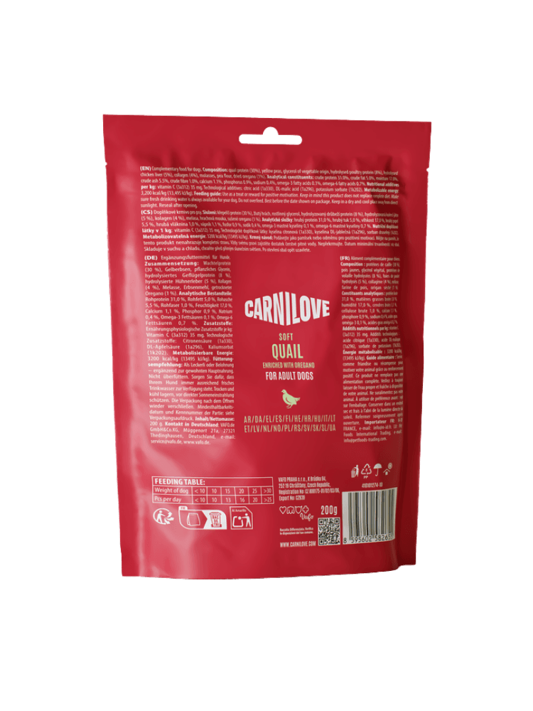 Dog Soft Snack Quail & Oregano – Przepiórka z Oregano 200 g