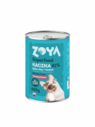 SUPERFOOD Kaczka z Dziką Różą i Fenkułem - Monoproteinowa Karma Mokra dla Szczeniąt 400 g