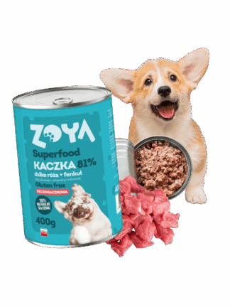 SUPERFOOD Kaczka z Dziką Różą i Fenkułem - Monoproteinowa Karma Mokra dla Szczeniąt 400 g