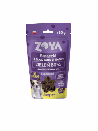 Smaczki RELAX TAKE IT EASY - Przysmak Treningowy dla Psa z Jeleniem, 80 g
