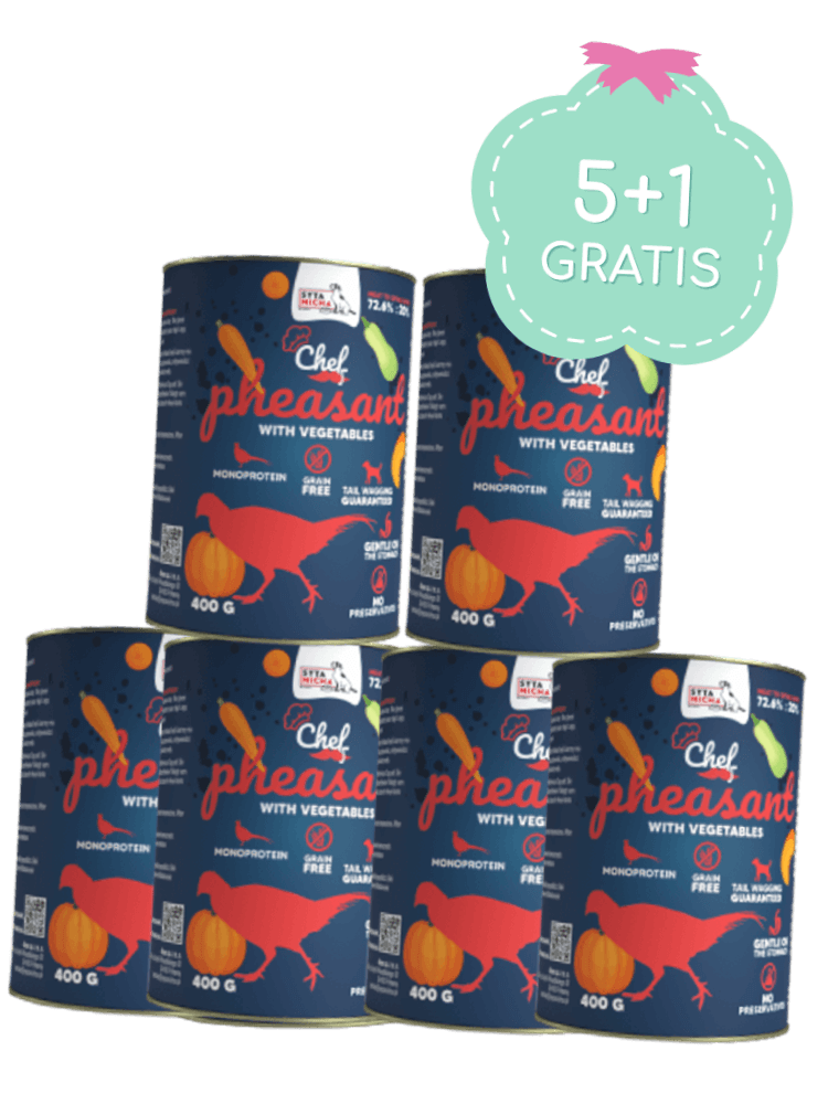 5+1 GRATIS 5 x Chef – Bażant z warzywami 400 g + 1 x 400 g GRATIS