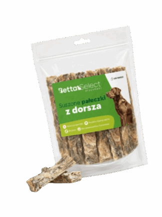 Suszone Pałeczki z Dorsza dla psa, 100 g