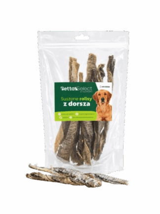 Suszone Rollsy z Dorsza dla psa, 100 g