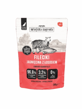 Fileciki Jagnięcina z Łososiem - Karma Mokra dla psa 280 g