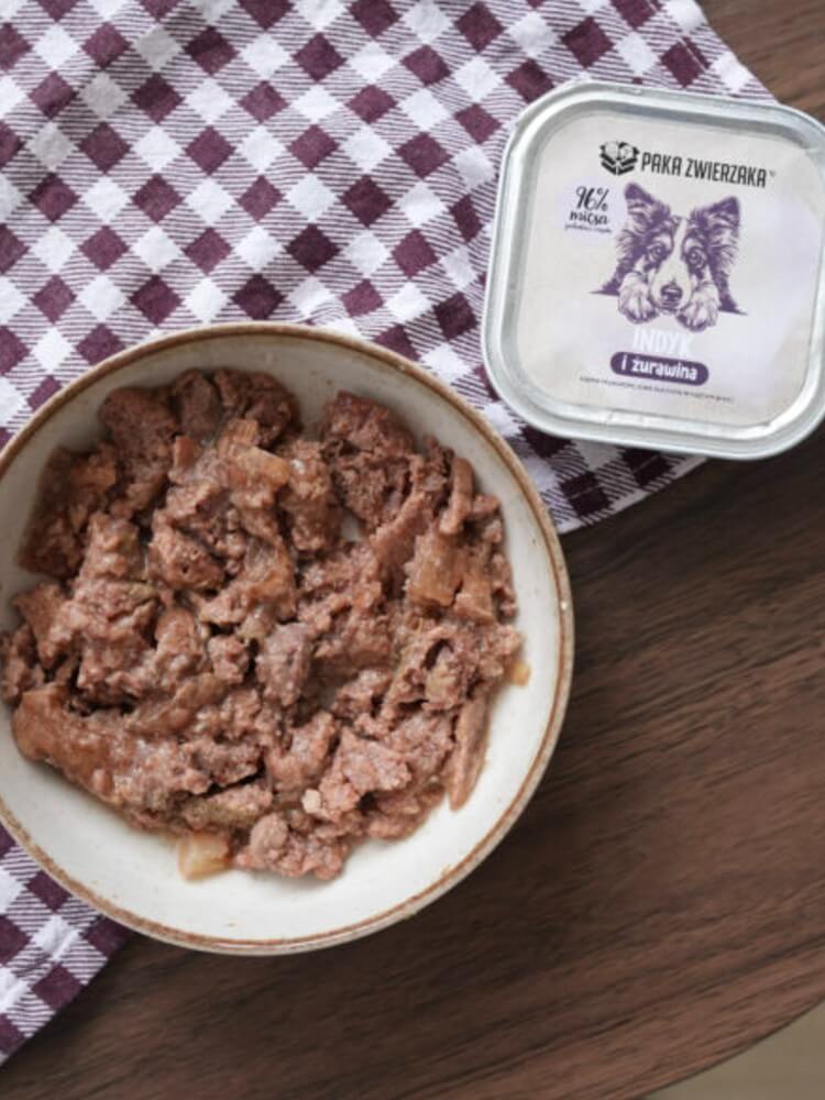 Karma Mokra TACKA Indyk i Żurawina dla psa, 150 g