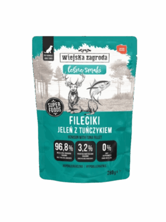 Leśne Smaki Fileciki Jeleń z Tuńczykiem - Karma Mokra dla Psa 280 g