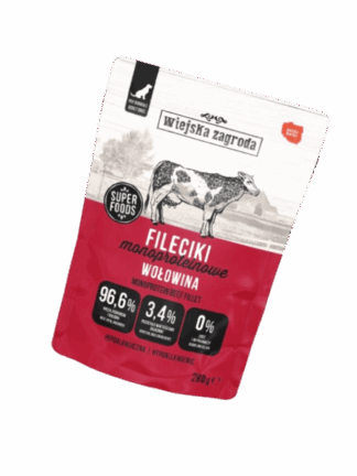 Monoproteinowe Fileciki Wołowe - Karma Mokra dla Psa 280 g