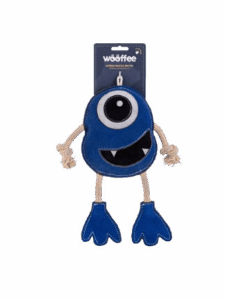 Leather Happy Monster with Rope - Skórzany Szczęśliwy Potwór z Liną, 28 cm
