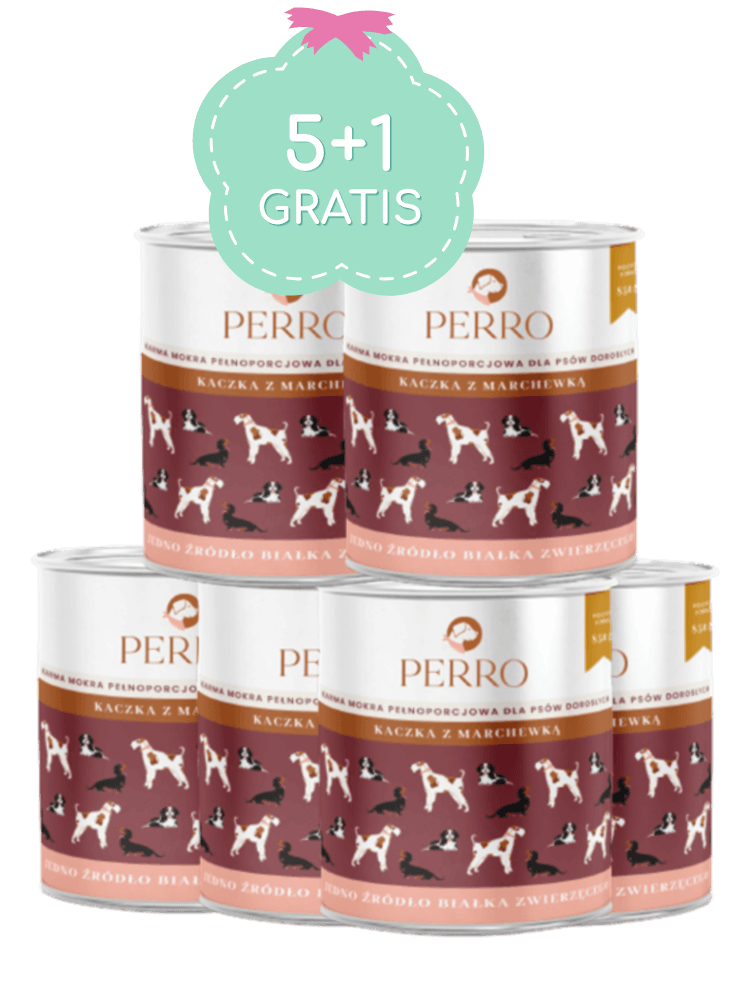 5+1 GRATIS Karma mokra Kaczka z marchewką – monobiałkowa formuła dla psów dorosłych 850 g