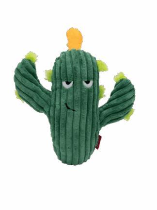 Kaktus Klemens -Sztruksowa Zabawka z Liną i Piszczałką, 24 cm