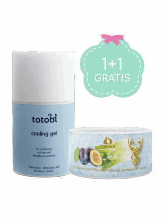 DUET 1+1 Cooling gel łagodząco-chłodzący żel do skóry i sierści psa 50 ml plus Mirals Pferdesorbet - sorbet  w prezencie (smaki dodajemy losowo)