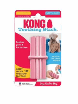Puppy Teething Stick – Dentystyczny gryzak na smakołyki dla szczeniąt różowy, rozmiar M