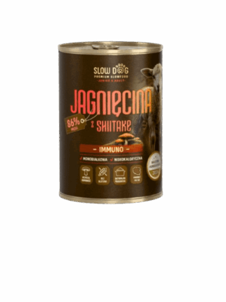 IMMUNO Jagnięcina z Shiitake - Monoproteinowa, bezzbożowa karma mokra dla psa 400 g