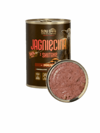 IMMUNO Jagnięcina z Shiitake - Monoproteinowa, bezzbożowa karma mokra dla psa 400 g