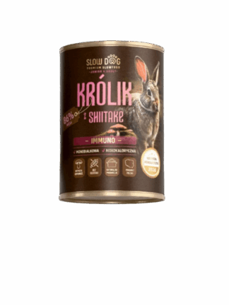 IMMUNO Królik z Shiitake - Monoproteinowa, niskokaloryczna karma mokra dla psa 400 g