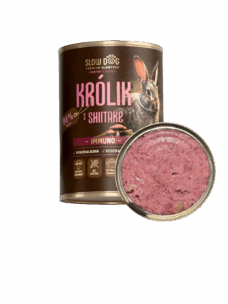 IMMUNO Królik z Shiitake - Monoproteinowa, niskokaloryczna karma mokra dla psa 400 g