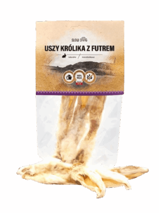 Uszy Królicze z Futrem, 3 szt