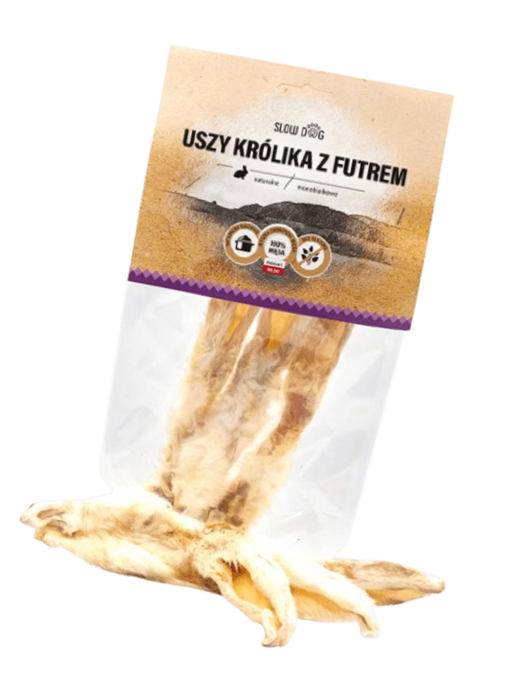 Uszy Królicze z Futrem, 3 szt