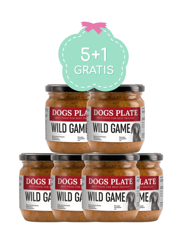 5+1 GRATIS Dogs Plate Wild Game 360 g