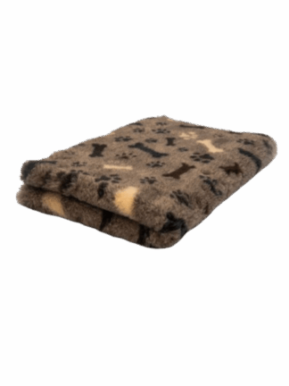 DRY BED Legowisko Antypoślizgowe - Brąz Kości & Łapy, 100x75 cm