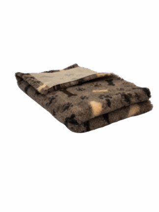 DRY BED Legowisko Antypoślizgowe - Brąz Kości & Łapy, 100x75 cm