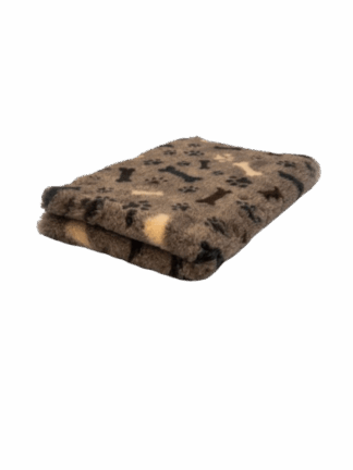 DRY BED Legowisko Antypoślizgowe - Brąz Kości & Łapy, 75x50 cm