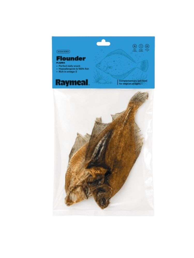 Whole Flounder -  Suszona Cała Flądra Naturalny Gryzak dla Psa