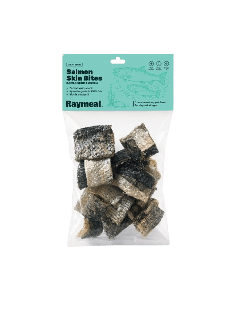 Salmon Skin Bites - Suszone Kawałki Skóry Łososia dla Psa 50 g