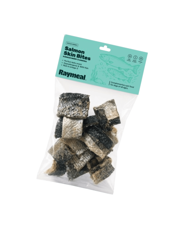 Salmon Skin Bites - Suszone Kawałki Skóry Łososia dla Psa 50 g