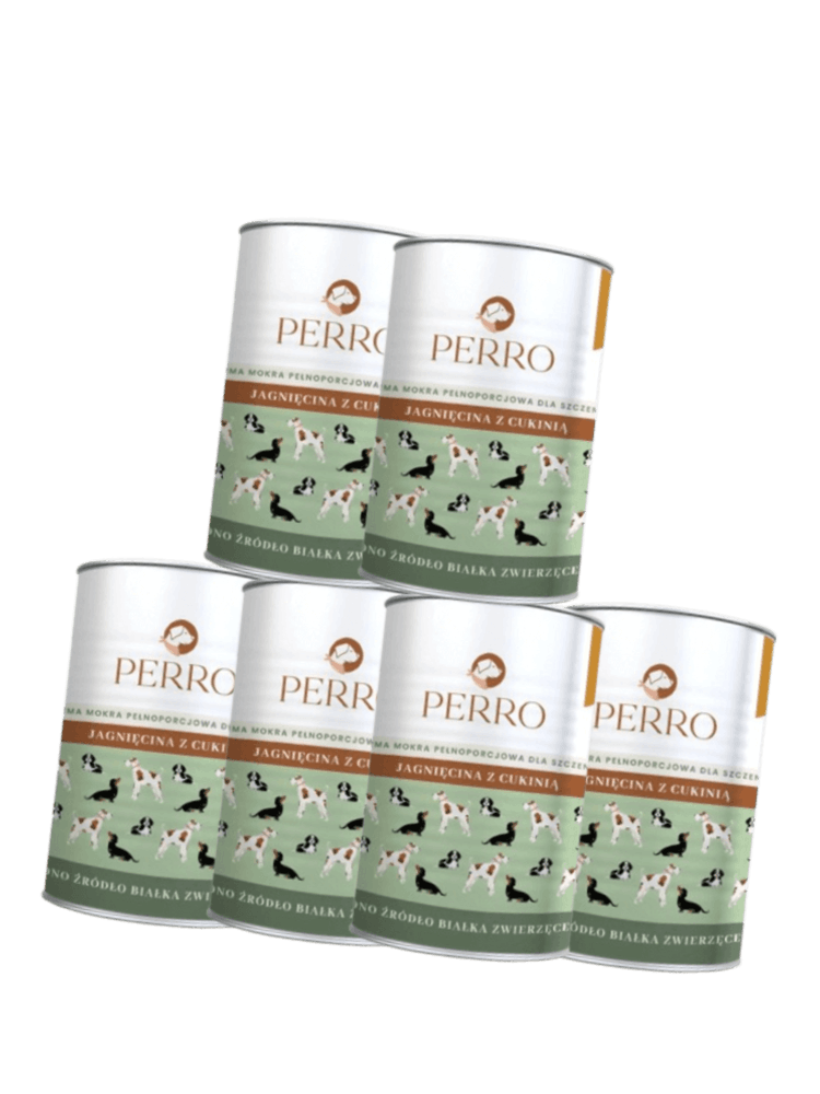 ZESTAW Gourmet Karma mokra Jagnięcina z cukinią dla szczeniąt  6×400 g