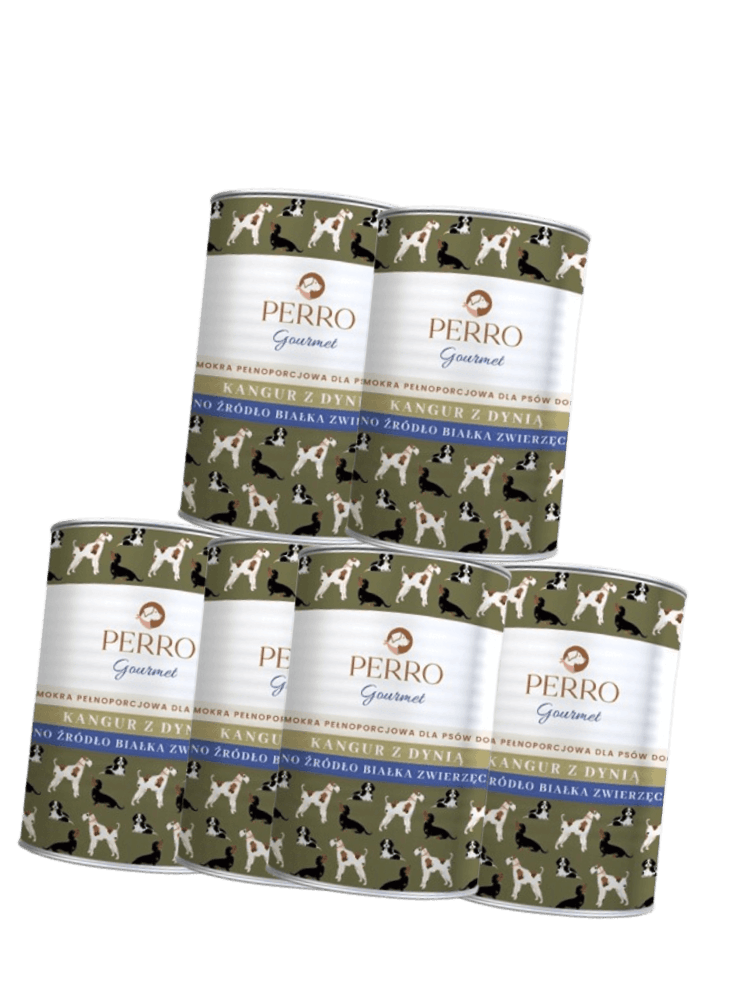 ZESTAW Gourmet Karma mokra Kangur z dynią – monobiałkowa formuła dla psów dorosłych 6x 400 g