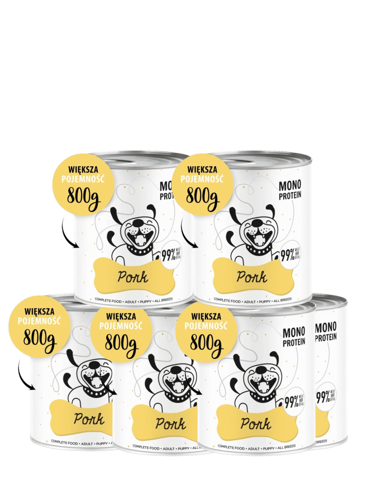 ZESTAW Karma mokra Pork (wieprzowina)  6x 800g