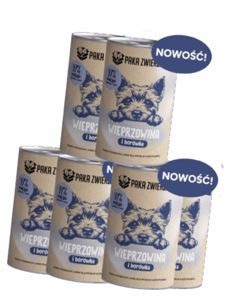 ZESTAW Karma mokra Wieprzowina z Borówką 6x400 g