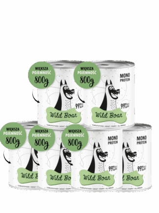 ZESTAW Karma mokra Wild Boar (dzik)  6x 800g