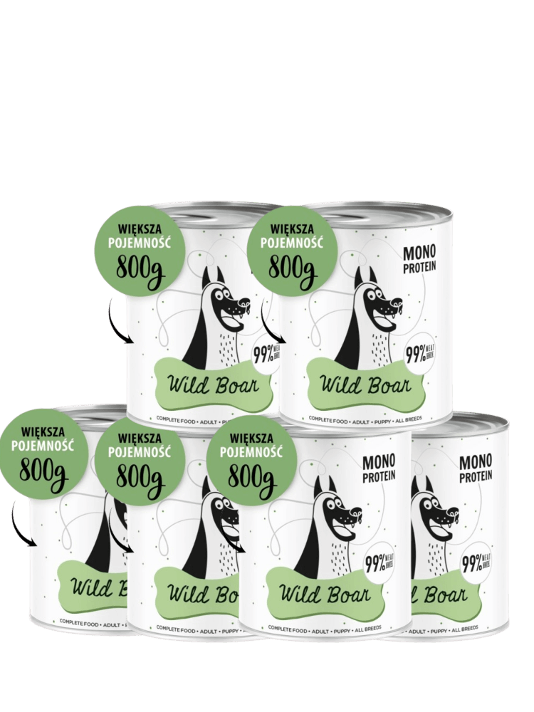 ZESTAW Karma mokra Wild Boar (dzik)  6x 800g