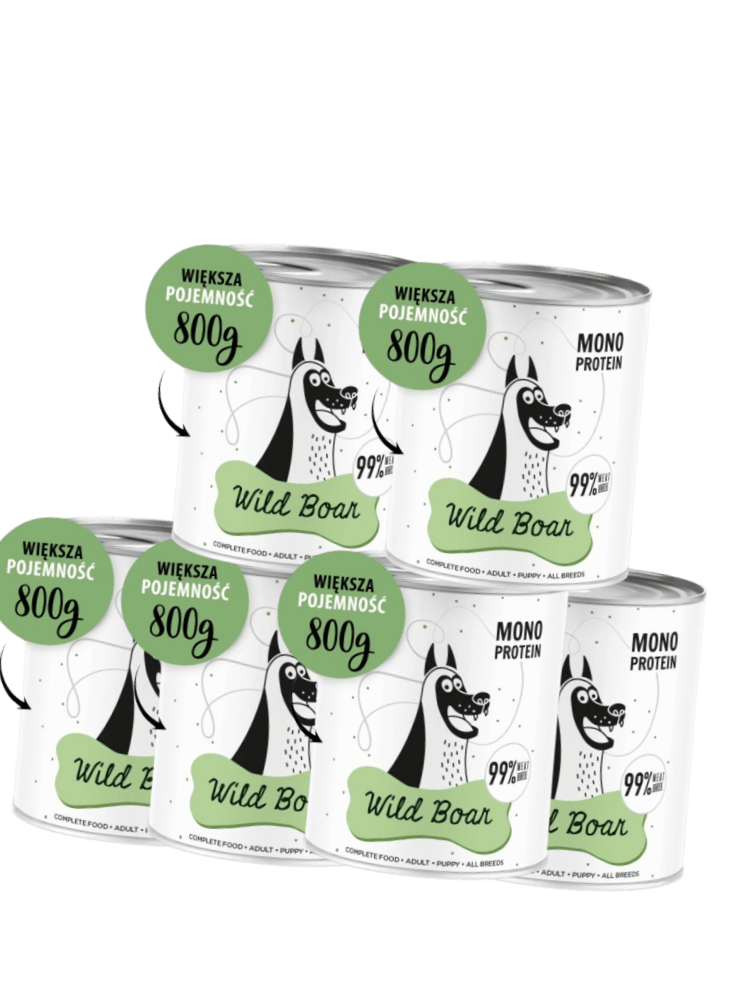 ZESTAW Karma mokra Wild Boar (dzik)  6x 800g