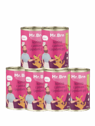 ZESTAW Mokra Karma Konina z Jabłkiem i Jagodami Goji 6x400 g