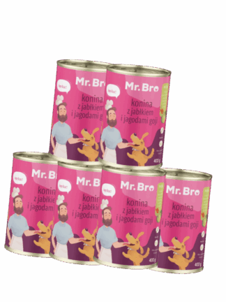 ZESTAW Mokra Karma Konina z Jabłkiem i Jagodami Goji 6x400 g