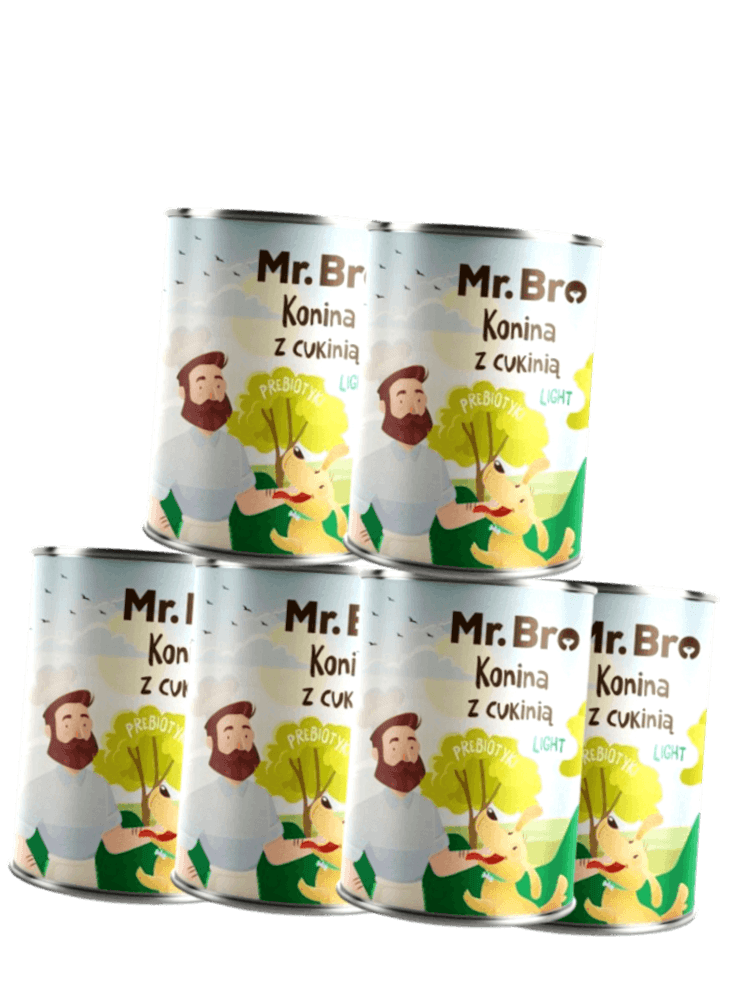 ZESTAW Mokra Karma LIGHT Konina z Cukinią 6x 400 g