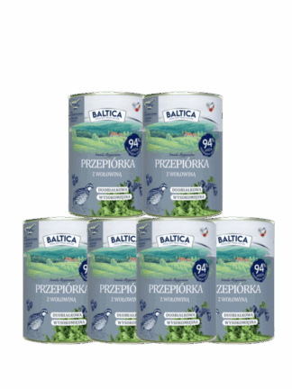 ZESTAW Mokra Karma Przepiórka z wołowiną 6x 400 g
