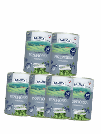 ZESTAW Mokra Karma Przepiórka z wołowiną 6x 400 g