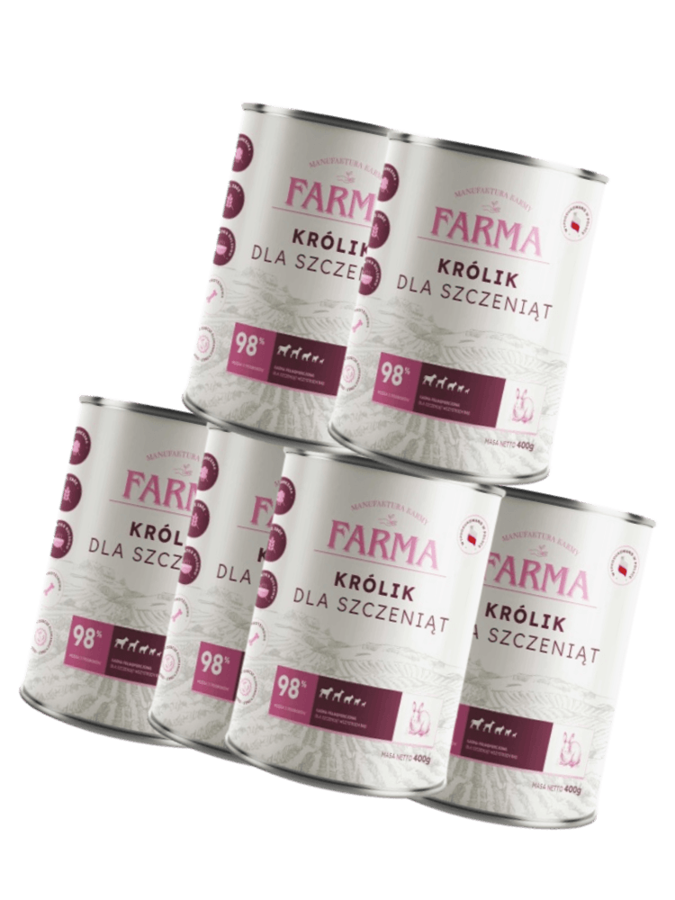 ZESTAW Mokra Karma Select Królik dla Szczeniąt 6×400 g